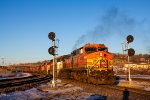 BNSF Microsoft Train Simulator Unit Smoking It Up at Santa Fe Junction